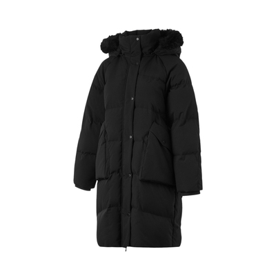 李宁女子长羽绒服保暖防泼水连帽