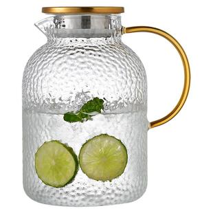 冷水壶家用凉水壶大容量泡茶壶耐高温玻璃水壶套装白开水杯果汁壶