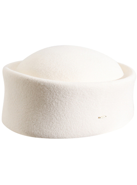 法式高级感羊毛礼帽PillboxHat