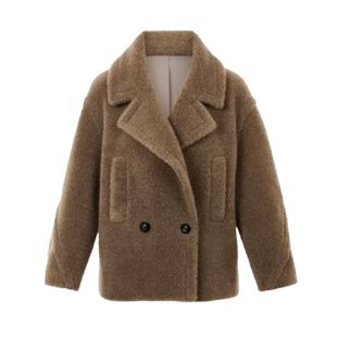 宋佳同款泰迪熊羊羔毛外套女冬皮毛一体加厚保暖皮草宽松短款大衣