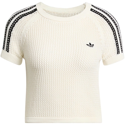 adidas阿迪达斯三叶草女子运动休闲短袖T恤KE0200