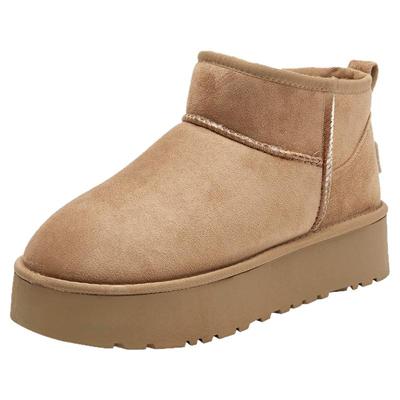 大东官方厚底雪地靴女款2025新款冬季鞋子加绒加厚女鞋保暖棉鞋女