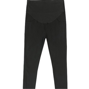 孕妇紧身小脚裤外穿春秋黑色魔术裤孕早期怀孕初期可调节托腹裤子