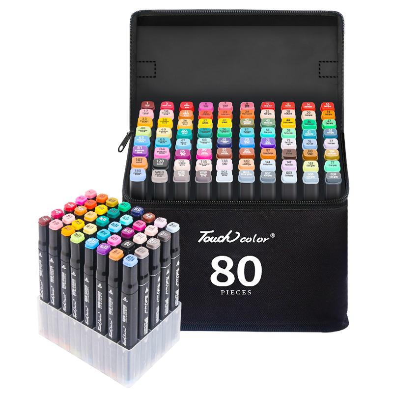 touchcolor马克笔小学生专用套装动漫儿童水彩笔双头36色48色80色正版油性初中美术专用肤色画笔全套彩色笔