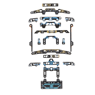 正品田宫四驱车底盘改装配件cnc加工碳钎维MS内避震轻量款套件