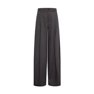 杨桃裤|MSLAN26春季新 简约立体打褶垂顺骨感宽松慵懒显瘦阔腿裤