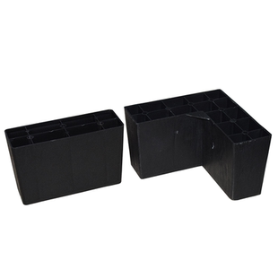 沙发脚配件增高支撑脚L型塑料黑柜脚一字型沙发腿茶几家具床脚垫