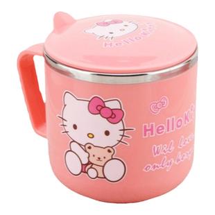 304儿童牛奶杯家用刻度宝宝吸管杯带盖防摔幼儿园可爱卡通喝水杯