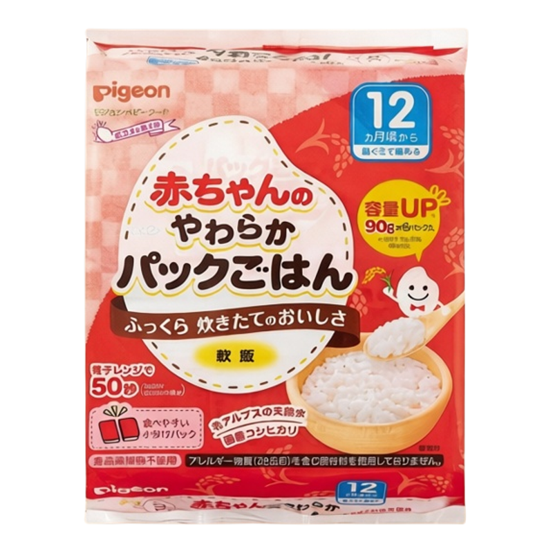 Pigeon婴儿食品软饭包90g×6包540g宝宝辅食宝宝餐冲泡米饭儿童版