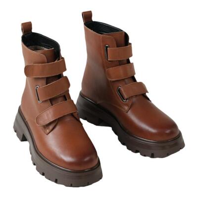 远家头层全粒面牛皮靴子