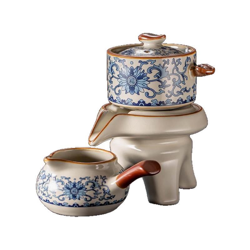 高档青花轻奢功夫茶具套装礼盒装