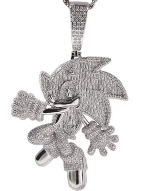 Mr.Bling彩色混合镶嵌索尼克吊坠