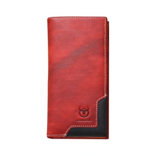 2026新男士长款钱包真皮复古头层牛皮二折高档大容量多卡位零钱夹