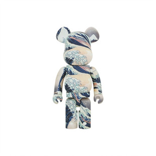 bearbrick400%梵高公仔摆件 潮玩暴力熊摆件电镀积木熊手办玩偶