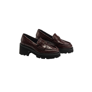 【明星同款】bash复古英伦风厚底哑光真皮鞋履女士乐福鞋2H23CCLA