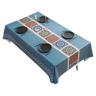 桌布防水防油免洗防烫北欧ins风长方桌正方形茶几餐桌布桌垫定制