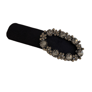 气质水钻发夹女侧边刘海碎发鸭嘴夹发饰发卡时尚大号黑色夹子头饰