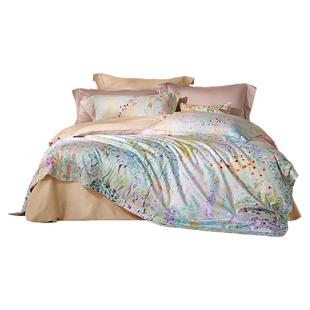 罗莱家纺专柜同款全棉贡缎U易套床单被套被罩纯棉套件双人四件套