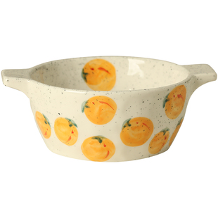 日式双耳汤碗汤盆大面碗家用高颜值泡面碗ins风可爱陶瓷餐具套装