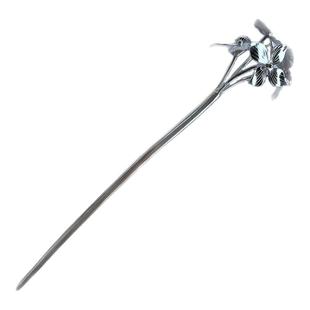 入梦绣球手工925纯银发簪子花朵钗999足银盘发古风汉服装头饰礼品