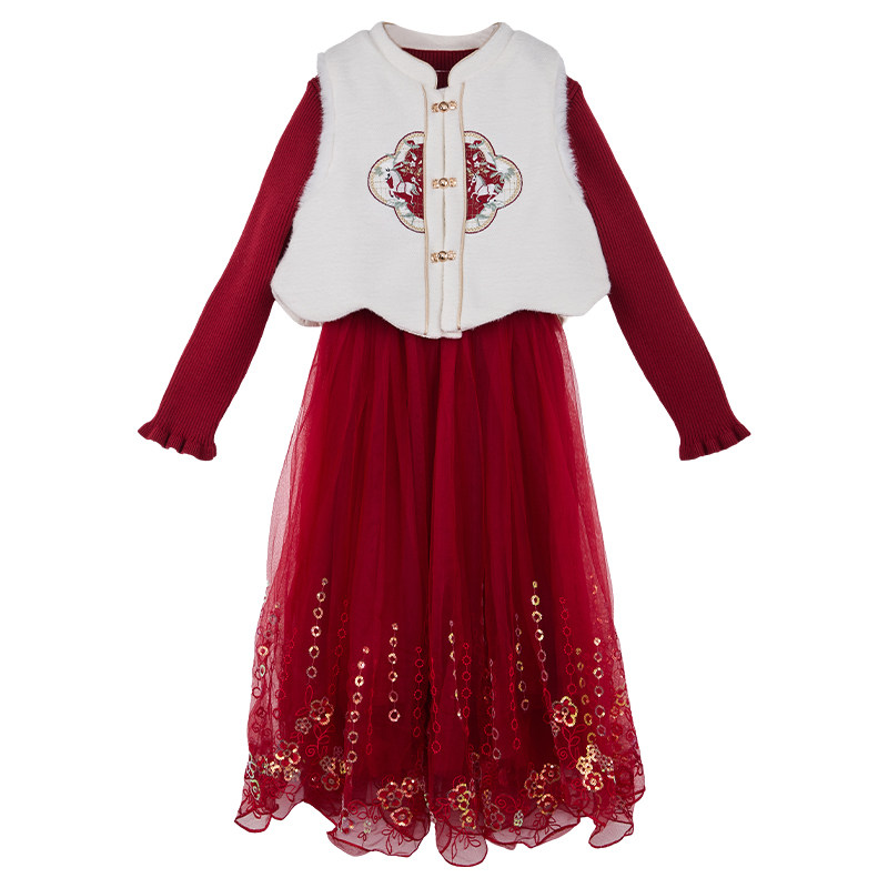 女童唐装新中式汉服套装