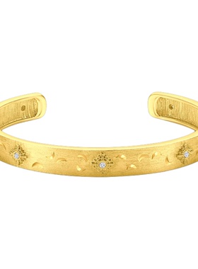 【新品上市】OOAK界格雕金烟花雨系列日落烟花雨雕金手镯