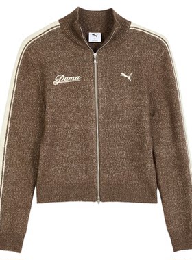 PUMA彪马女装针织开衫外套秋冬新款运动服休闲夹克 635719-85