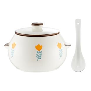 onlycook陶瓷猪油罐厨房耐高温带盖油壶储油坛子装辣椒油调味罐