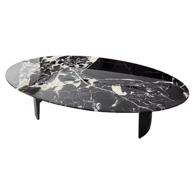 天然宝格丽黑大理石意式现代简约客厅家用设计师高端轻奢茶几组合
