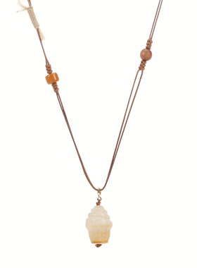 珞石原创小熊爱心冰淇淋毛衣链女