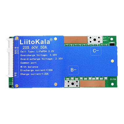 liitokala 磷酸铁锂 自动均衡20S 60V50A锂电池保护板 LiFePO4