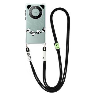 熊猫秋千适用华为mate80pro手机壳外壳Pura70 Ultra挂绳mate70可背50斜挎p70新款mate60背带max挂脖pro+透明