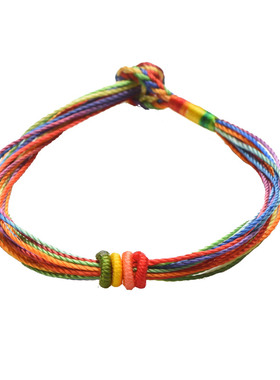 端午节五彩手绳手工编织端午节手链祈愿男女款儿童婴儿通用款安康