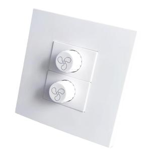 双联调速器二位风扇调节吊扇家用86型双旋钮速度控制调光开关面板