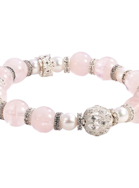 绽木Zenmu 天然白水晶手串女款轻奢小众精致原创设计手链生日礼物