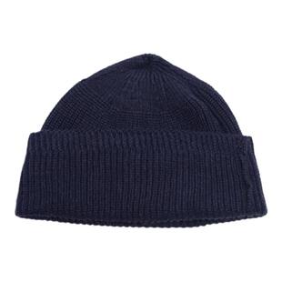 FreeNight  美式复古黑色羊毛短款线帽薄款卷边空军冷帽watch cap