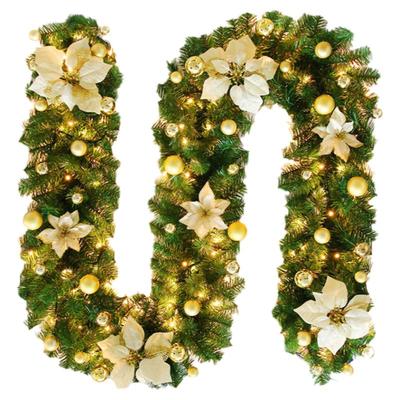 圣诞节装饰品琳翔圣诞藤条花环