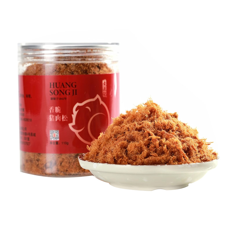 黄送记香酥猪肉松110g罐装儿猪肉类