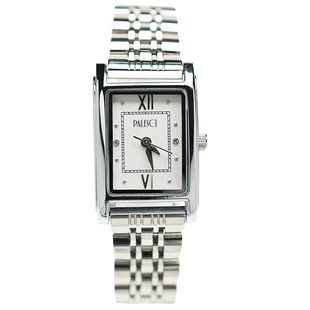 海达豪力复古文艺高级钢带小众ins简约方形手表女士礼物