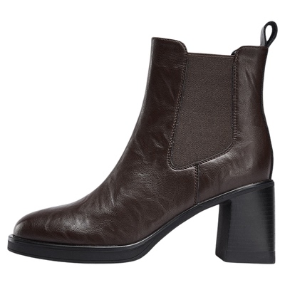 达芙妮英伦风高跟短靴女2025秋冬