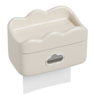 家用可爱奶油风纸巾盒抽纸盒厕所卫生间洗手间壁挂式卷纸盒免打孔