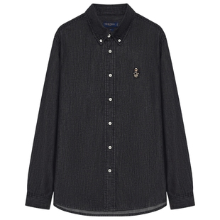 TeenieWeenie小熊男装休闲纯棉出游牛仔衬衫美式复古