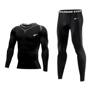 回力滑雪速干衣男保暖内衣紧身裤压缩运动服跑步套装加绒排汗登山