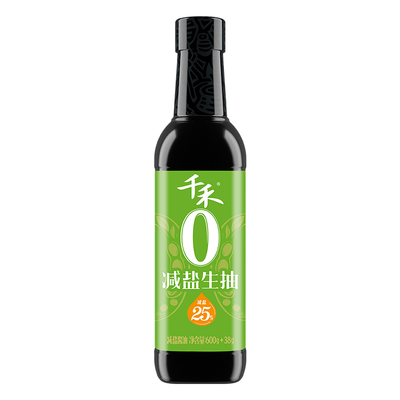 千禾0减盐25%特级生抽638g