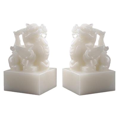 玉石招财貔貅玉玺印章办公室摆件