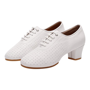 贝蒂T1女士室外摩登舞鞋拉丁舞鞋软皮白色舞蹈鞋国标舞T1B交谊舞