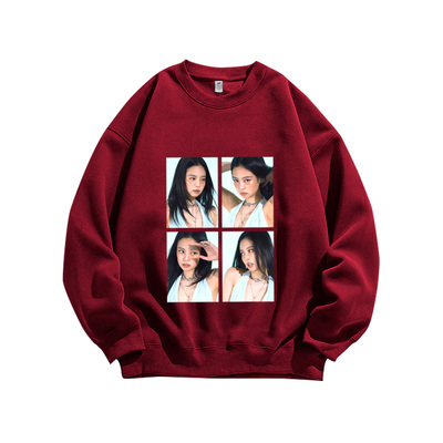 BLACKPINK韩女团JENNIE粉丝应援周边重磅纯棉卫衣男女款情侣上衣