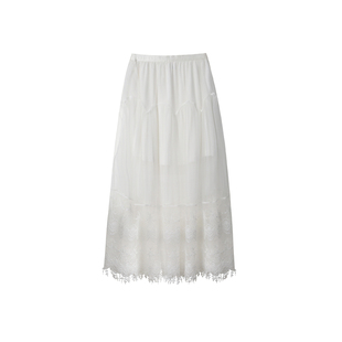 有耳uare原创设计 弗洛斯之梦 仙品层叠纱裙仙女裙蕾丝A字半身裙