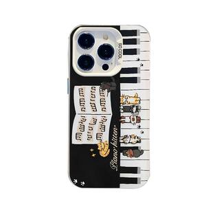 钢琴小猫手机壳适用苹果15可爱16/iphone14promax创意13艺术12mini五线谱11新款x音符8plus小众17高级感xs套7