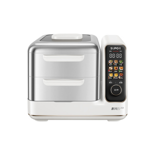 苏泊尔电蒸锅不锈钢家用智能多功能双层大容量蒸煮一体预约蒸汽锅